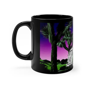 Desert Sunset Trip (vw bus)black mug 11oz