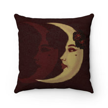 Load image into Gallery viewer, Moonshadow Faux Suede Square Pillow by HOBOJUNKTION