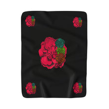 Load image into Gallery viewer, Victorian Rose -Sherpa Fleece Blanket by HOBOJUNKTION