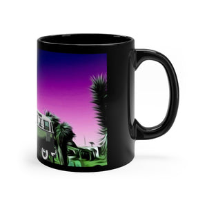 Desert Sunset Trip (vw bus)black mug 11oz