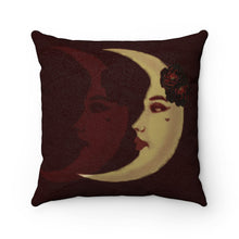 Load image into Gallery viewer, Moonshadow Faux Suede Square Pillow by HOBOJUNKTION