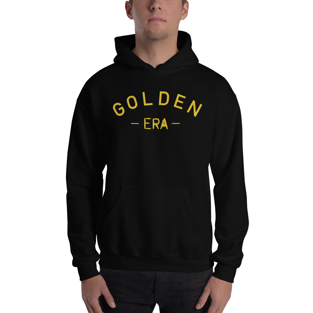 Golden Era Hooded Sweatshirt by HOBOJUNKTION