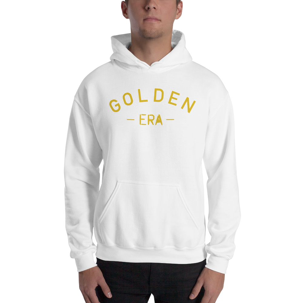 Golden Era Hooded Sweatshirt by HOBOJUNKTION